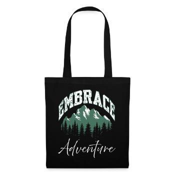 Embrace Adventure Mountain Logo - Tote Bag - black - Front