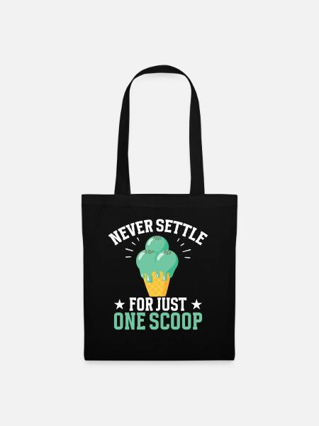 Minz-Schokoladenchip-Cream-Kugel Frische Minze - Stoffbeutel - Schwarz