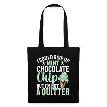 Menthe Pépites de chocolat Créme, Crème Saveur Menthe - Sac en tissu - noir - Devant