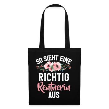 Voilà à quoi ressemble un vrai retraité de la part de grand-mère - Sac en tissu - noir - Devant
