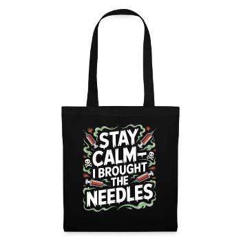 ER Nurse Stay Calm I Brought The Medical Worker - Stoffbeutel - Schwarz - Vorne