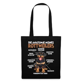 Cadeau de propriétaire de chien Rottweiler T - Sac en tissu - noir - Devant