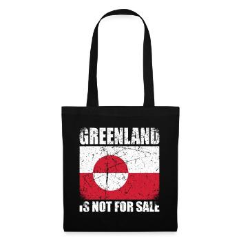 Greenland Is Not For Sale - Stoffbeutel - Schwarz - Vorne