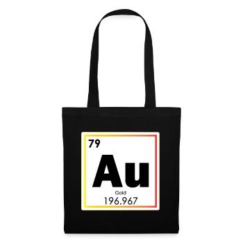 Au Gold Chemistry Periodic Table - Stoffbeutel - Schwarz - Vorne