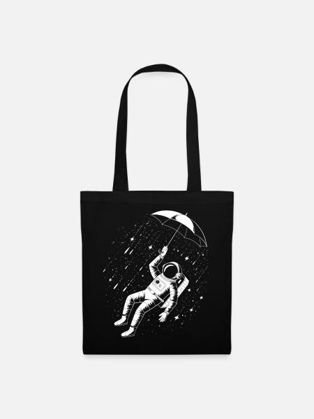 Astronaut Umbrella Space Rain - Stoffbeutel - Schwarz