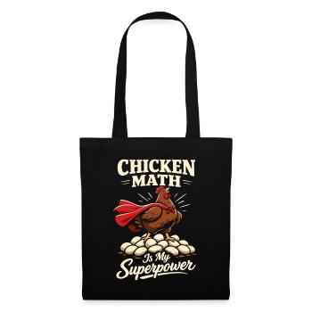 Mathématiques du poulet trop de poulets dans le - Sac en tissu - noir - Devant