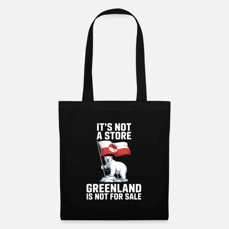 Greenland is not for sale - Stoffbeutel - Schwarz