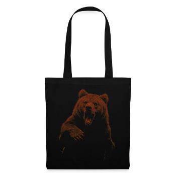 Grizzly Bear Hiking Camping Vintage Brown Bear - Tote Bag - black - Front