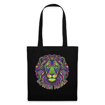 Lion Mom Psychédélique Coloré Lion Mandala - Sac en tissu - noir - Devant