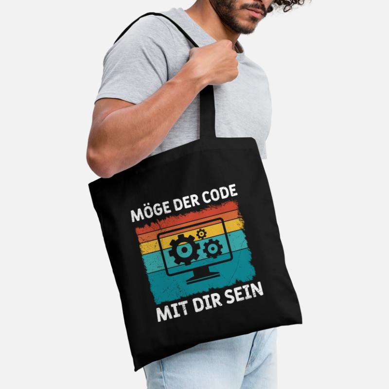 Nerd Computer MÖGE DER CODE MIT DIR SEIN LUSTIG Stoffbeutel