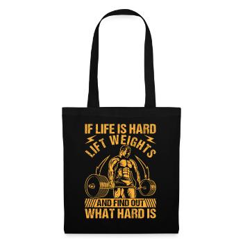 Fitness Motivation Bodybuilder Find Out What Hard - Stoffbeutel - Schwarz - Vorne