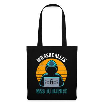 Ordinateur JE VOIS TOUT CE QUE TU CLIQUES DRÔLE - Sac en tissu - noir - Devant