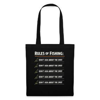 Secret fishing spot – don't ask - Tote Bag - black - Front