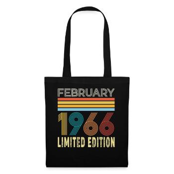 Vintage februari 1966 60-årsfödelsedagspresent - Tygväska - svart - Fram