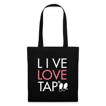 Live Love Tap Dance - Stoffbeutel - Schwarz - Vorne