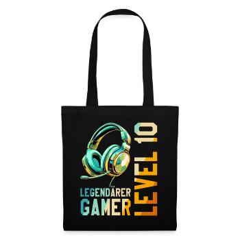 10th Birthday Boy Girl Teenager Level 10 - Tote Bag - black - Front