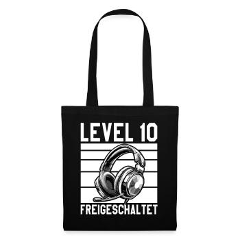 10th Birthday Boy Girl Gamer Level 10 Years - Tote Bag - black - Front