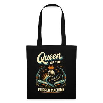 Pinball Pinball Player Queen Of Pinball Machine - Tote Bag - black - Front
