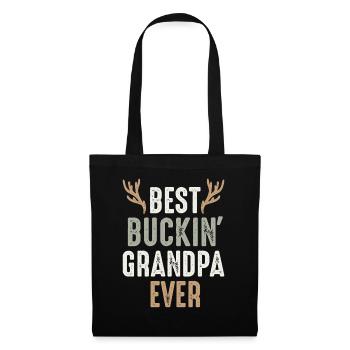 Bester Buckin' Opa aller Zeiten Lustiger Western-Opa - Stoffbeutel - Schwarz - Vorne