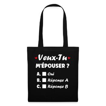 Do you want to marry me? Choice in Love - Tote Bag - black - Front