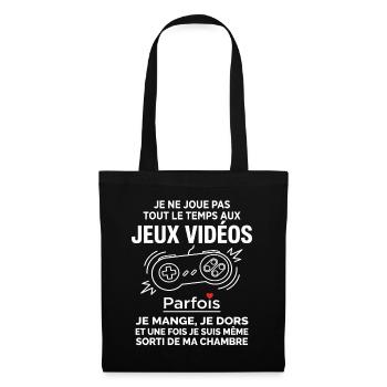 Videospielsüchtige Geschenkidee für einen Teenager-Gamer - Stoffbeutel - Schwarz - Vorne
