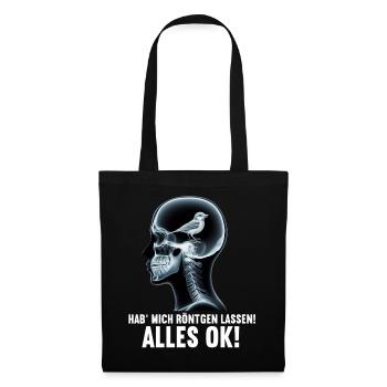 J’ai passé une radio, tout va bien, c’est drôle à dire - Sac en tissu - noir - Devant