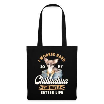 Chihuahua Chihuahueño I Work Hard - Tote Bag - black - Front