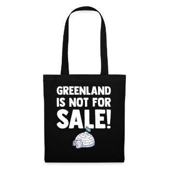 Le Groenland n'est pas a Vendre - Danemark Europe - Sac en tissu - noir - Devant