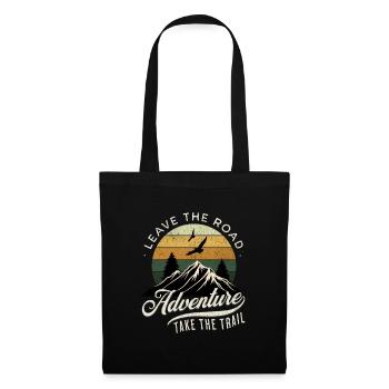 Leave the Road Adventure - Mountains & Hiking Retro - Tote Bag - black - Front