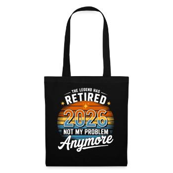Retired 2026 Funny Retirement Graphic Women Men - Sac en tissu - noir - Devant