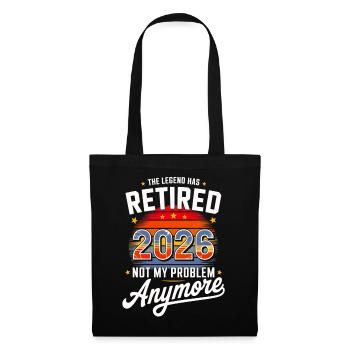 Retired 2026 Funny Retirement Graphic Women Men - Sac en tissu - noir - Devant