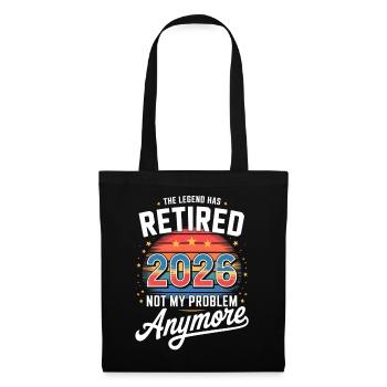 Retired 2026 Funny Retirement Graphic Women Men - Sac en tissu - noir - Devant