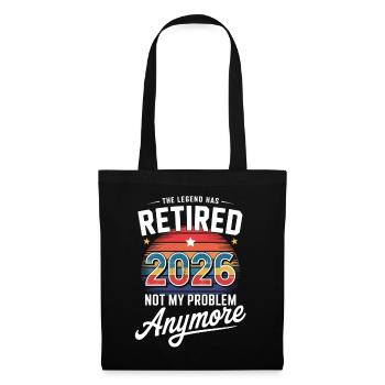 Retired 2026 Funny Retirement Graphic Women Men - Sac en tissu - noir - Devant