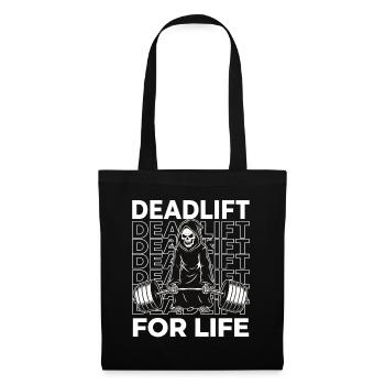 Soulevé de terre à vie – Design de fitness de la Faucheuse - Sac en tissu - noir - Devant
