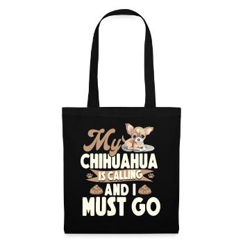 Chihuahua Chihuahueño Mon Chihuahua - Sac en tissu - noir - Devant