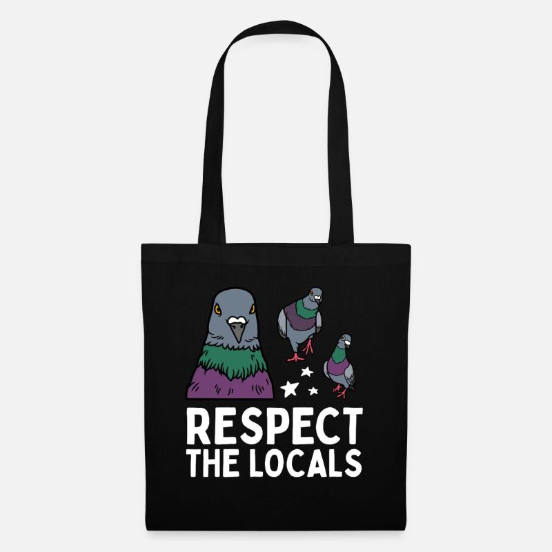 Respect the Locals Tauben Coo - Stoffbeutel - Schwarz