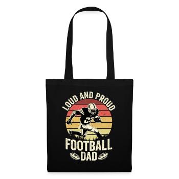 Saison des fans de joueurs de football fort et fiers - Sac en tissu - noir - Devant