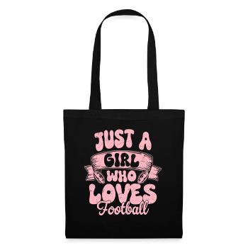Juste une fille qui adore la saison des fans de joueurs de football - Sac en tissu - noir - Devant