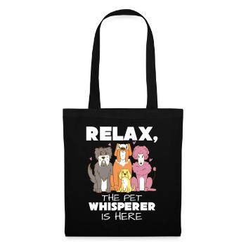 Relax, the animal whisperer is here - Tote Bag - black - Front