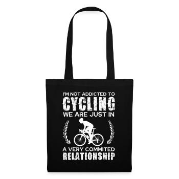 Amour à vélo — Dans une relation engagée - Sac en tissu - noir - Devant