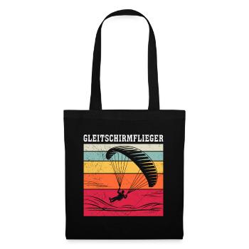 Paraglider GLEITSCHIRMFLIEGER LUSTIG - Tote Bag - black - Front