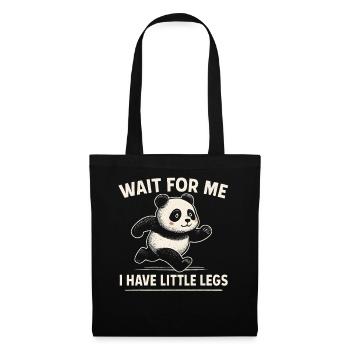 Panda Spruch Humor Meme Lustig Witzig Geschenkidee - Stoffbeutel - Schwarz - Vorne