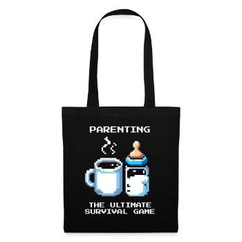 Parenting: Ultimatives Survival | Eltern - Stoffbeutel - Schwarz - Vorne