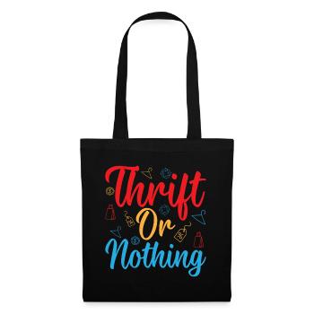 Friperie Magasin d’occasion ou rien - Sac en tissu - noir - Devant