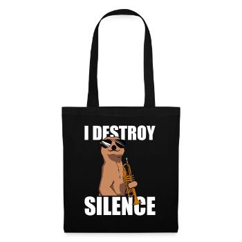 Je détruis le trompettiste du silence - Sac en tissu - noir - Devant