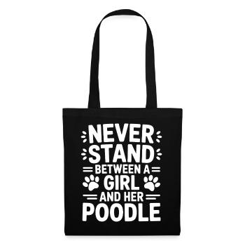 Paroles de caniche Caniche Cadeau drôle de caniche - Sac en tissu - noir - Devant