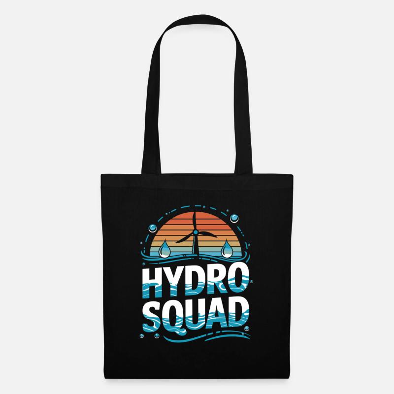  Hydro Squad Erneuerbare Energie Wasserkraft - Stoffbeutel - Schwarz