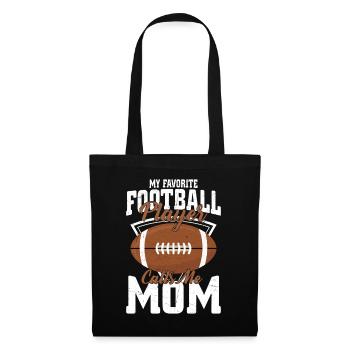 Mon joueur de football préféré m’appelle Maman Joueuse - Sac en tissu - noir - Devant