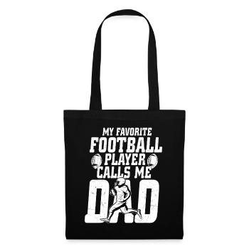 Mon joueur de football préféré m’appelle Papa joueur - Sac en tissu - noir - Devant