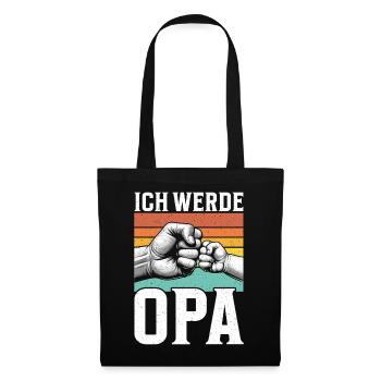 Je vais être grand-père, bébé, grand-père, papa, grand-père - Sac en tissu - noir - Devant